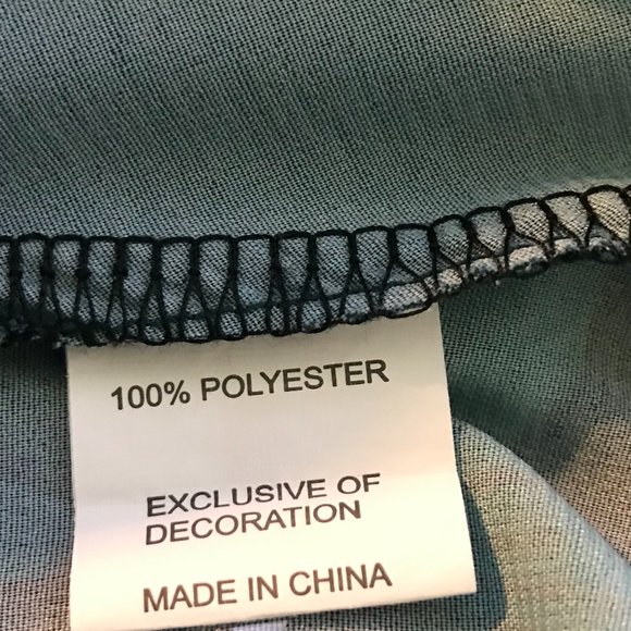 Teal Green Tunic Top with Peplum - M - Picture 10 of 10